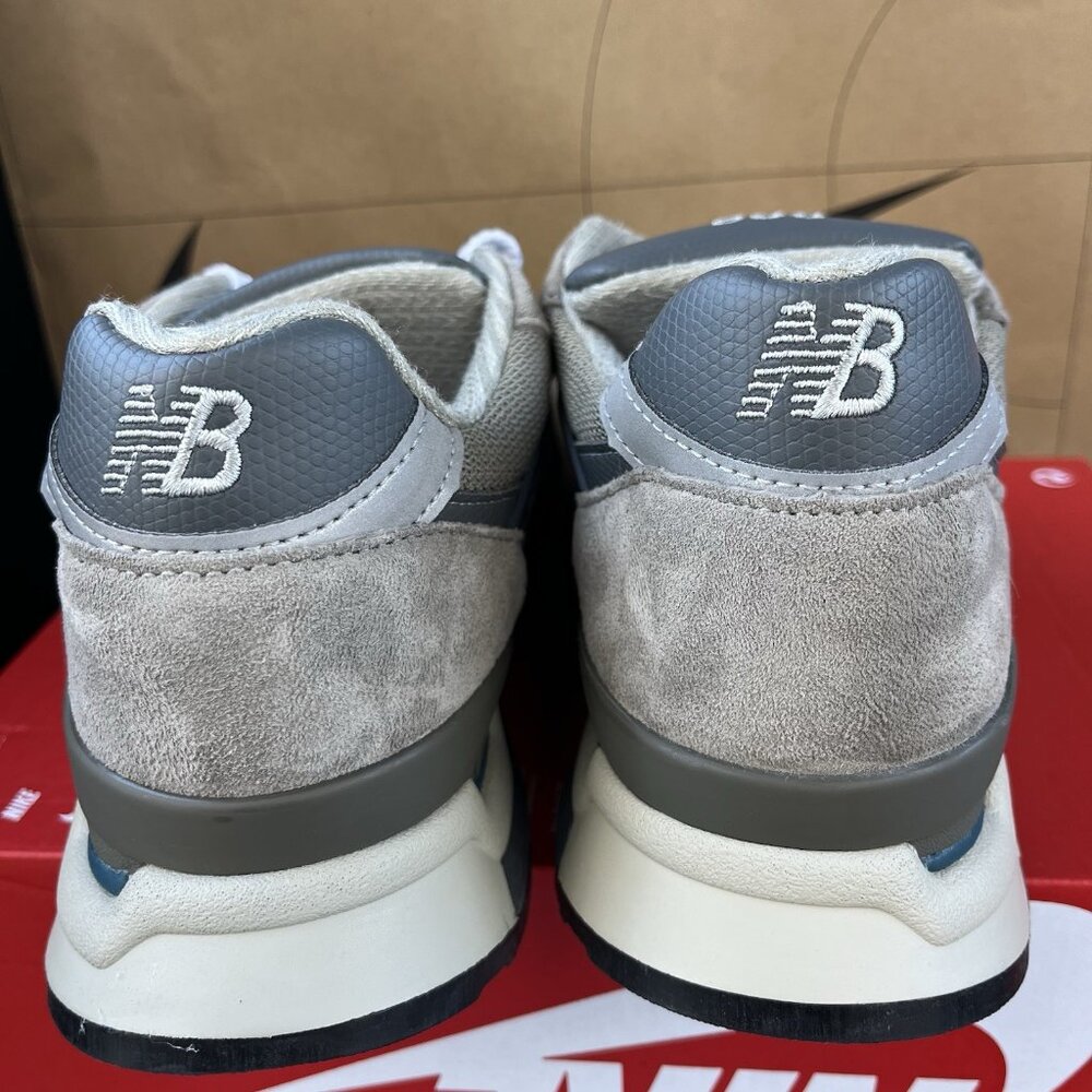 NEW!  New Balance 998 Grey Reflective Silver Made in USA U998GR Men Size 11.5 - Picture 6 of 7